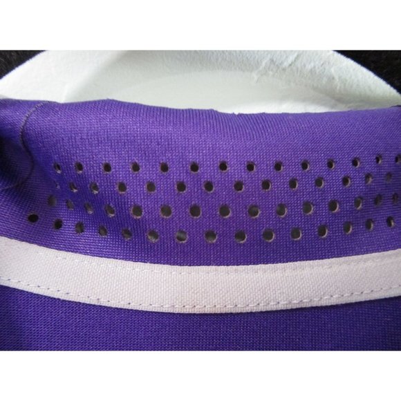 Nike Dri Fit LSU Tigers Purple Yellow Primary Logo Polo Mens Large EUC - Picture 4 of 11